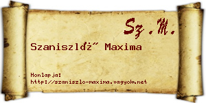 Szaniszló Maxima névjegykártya